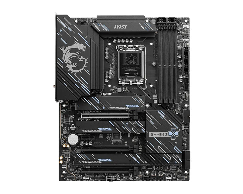 MSI Z890 GAMING PLUS WIFI ATX Intel Z890 LGA1851 Motherboard — DDR5 Wi-Fi 7 4xM.2 PCIe 5.0 USB-C 2x USB-C