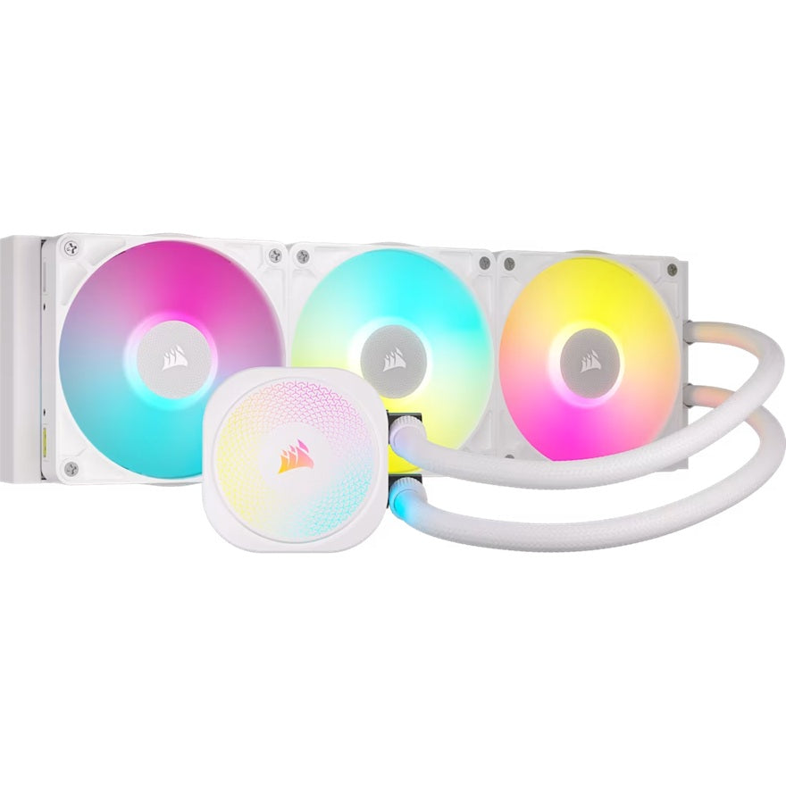 Corsair iCUE LINK TITAN 360 RX RGB AIO White 360mm Liquid CPU Cooler 73.5CFM 2100RPM Aluminum Rad Intel AMD