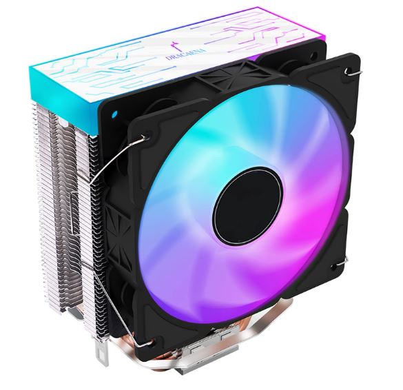 Antec A400i RGB Single Tower CPU Cooler — 4 Direct Heat Pipes 120mm PWM RGB Fan 72CFM Intel LGA1700/115X/1200 AMD AM4