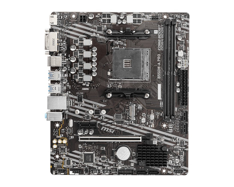 MSI B550M-A PRO Micro-ATX AMD B550 AM4 Motherboard — DDR4 PCIe 4.0 HDMI M.2 USB 3.0