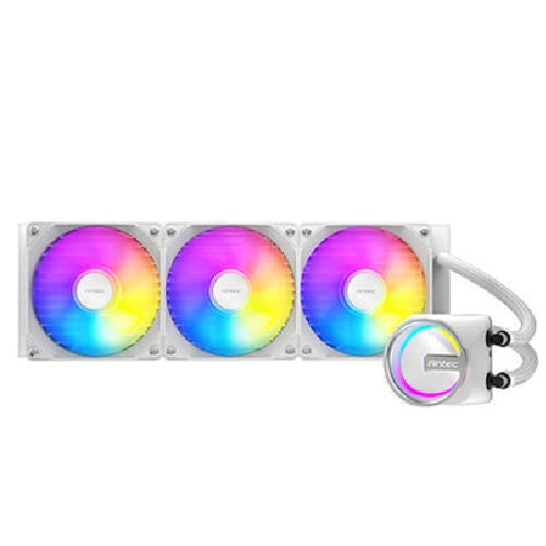 Antec Skeleton 360mm ARGB White AIO Liquid CPU Cooler 3x PWM ARGB Fans 2000RPM 72.29CFM Intel AMD 3YR
