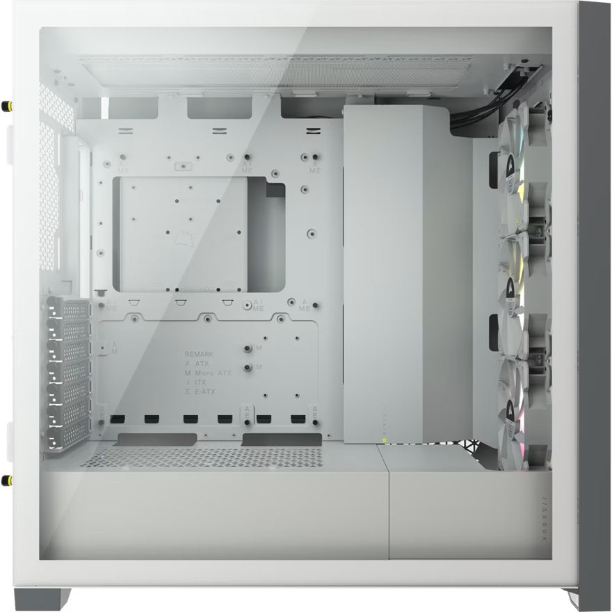 Corsair iCUE 5000X RGB White ATX E-ATX Tempered Glass Mid-Tower Case GPU 420mm CPU 170mm USB-C 2YR