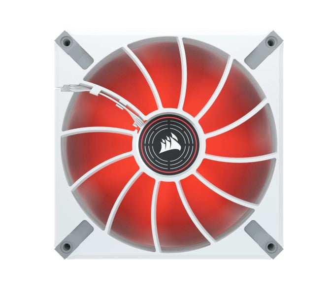Corsair ML140 LED Elite White 140mm Magnetic Levitation Red LED Fan with AirGuide — Single Pack White