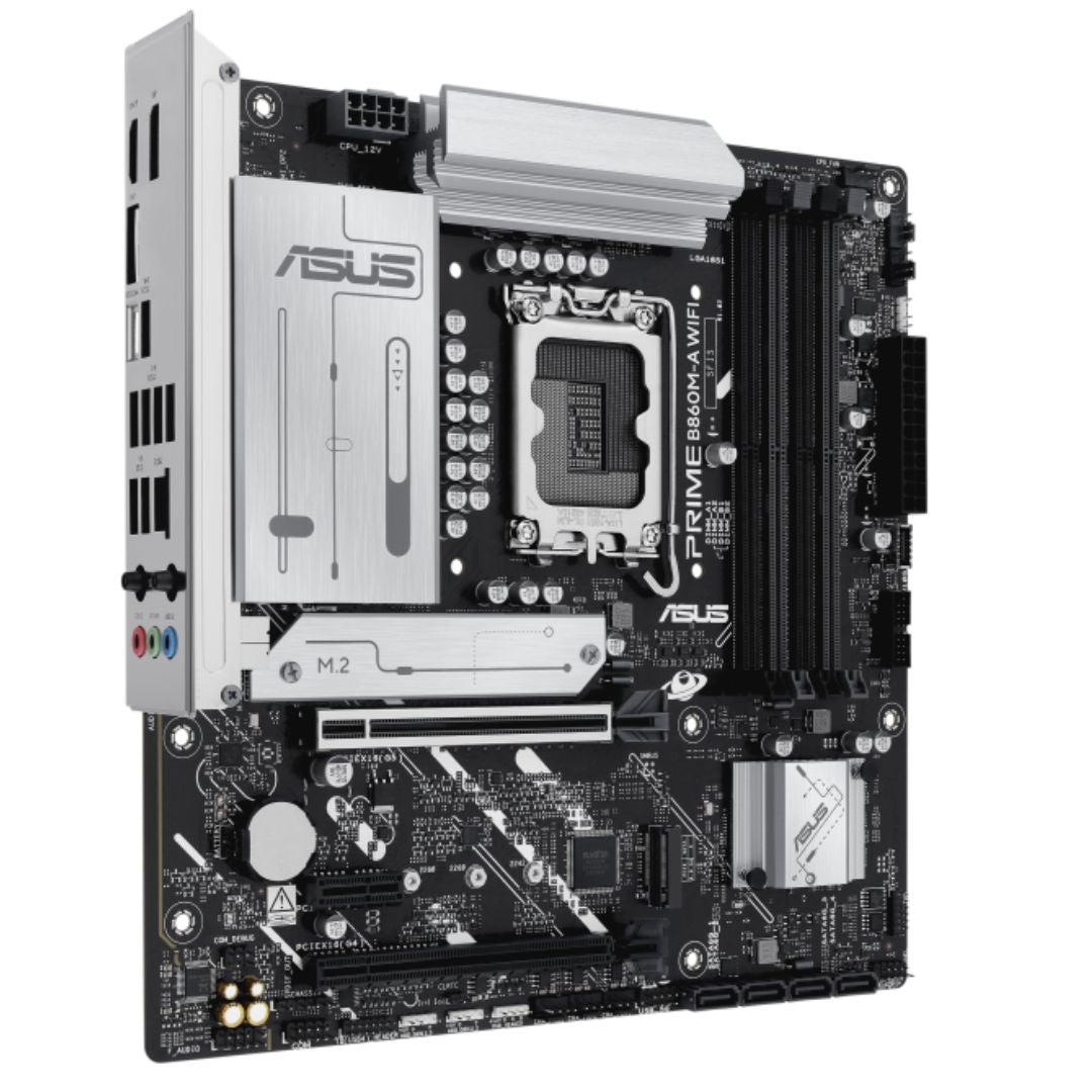 ASUS PRIME B860M-A WIFI-CSM Micro-ATX Intel B860 LGA1851 Motherboard — DDR5 Wi-Fi 6E PCIe 5.0 Dual M.2