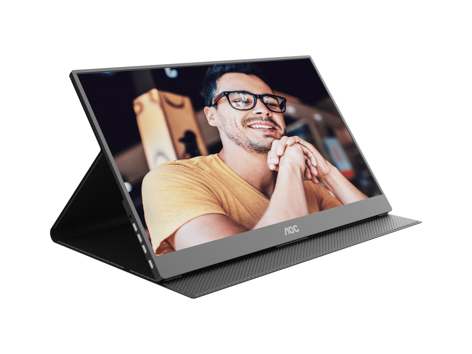AOC 16T20 15.6" FHD IPS Portable Monitor 1920x1080 USB-C Mini HDMI Foldable Cover VESA
