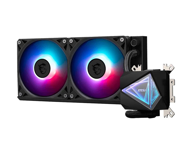 MSI MAG CORELIQUID I240 Black 240mm AIO Liquid CPU Cooler Intel LGA1700 LGA1200 AMD AM5/AM4 3YR