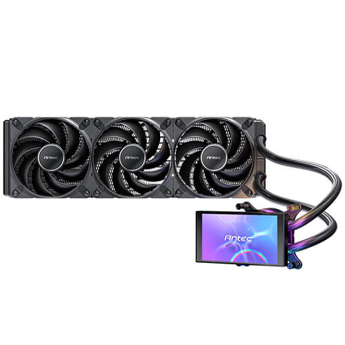 Antec Vortex View 360mm AIO Liquid CPU Cooler 3x120mm PWM Fans 2000RPM 59.23CFM 28.6dB Intel LGA1851/1700 AMD AM5/AM4