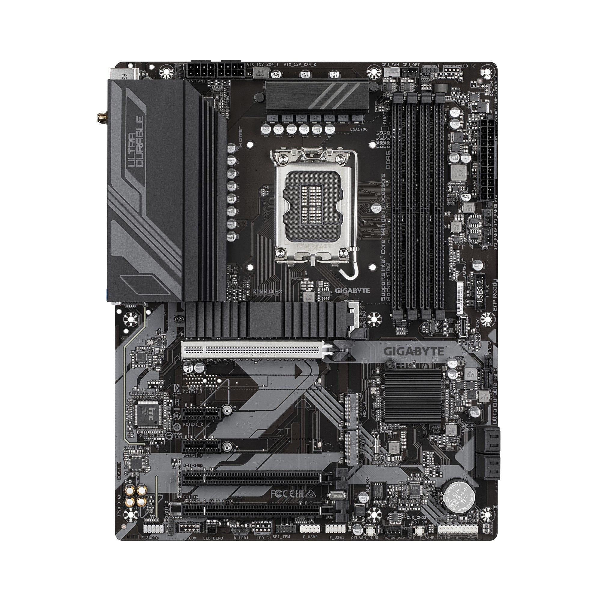 Gigabyte Z790 D AX ATX Intel Z790 LGA1700 Motherboard — DDR5 Wi-Fi 6E 4-Slot 192GB 3xM.2 Dual USB-C PCIe 5.0