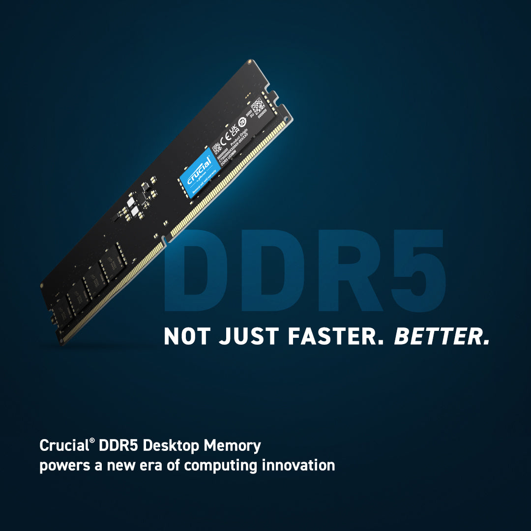 Crucial 32GB (2x16GB) DDR5-4800 CL40 UDIMM Desktop RAM