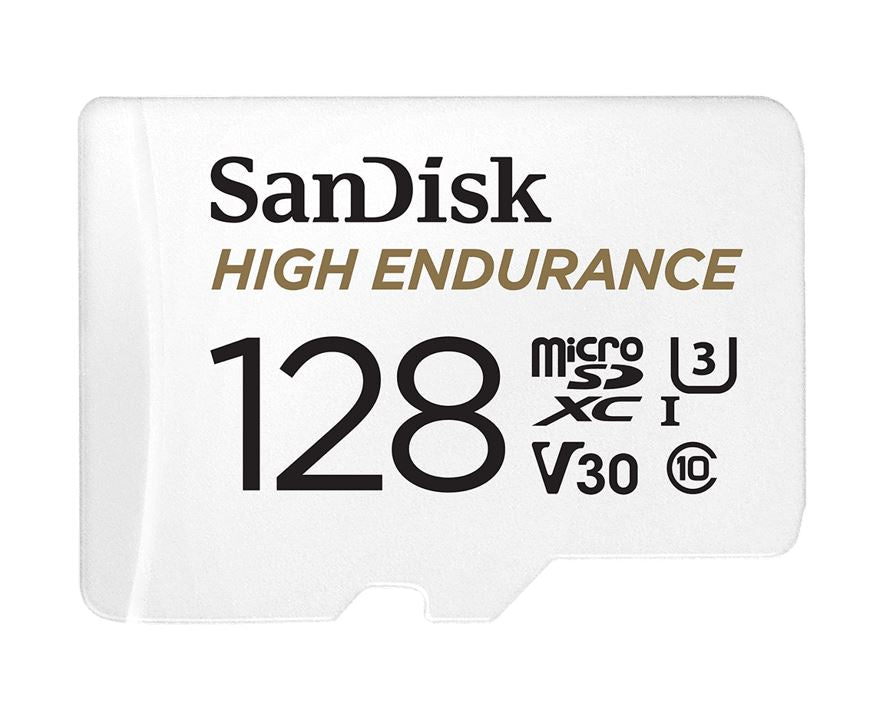 SanDisk High Endurance 128GB microSD Card 100MB/s Read 40MB/s Write 10000hrs 4K UHD V30 U3 Dash Cam Security Camera