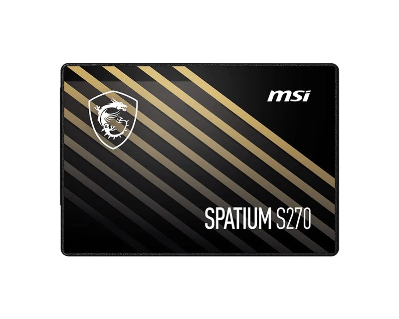 MSI SPATIUM S270 960GB 2.5" SATA III SSD — 500MB/s Read 450MB/s Write 3D NAND 250TBW 5YR