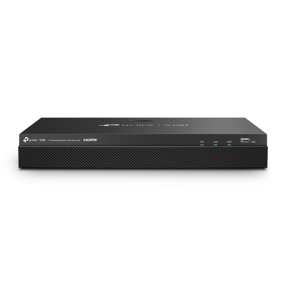 TP-Link VIGI NVR2016H 16 Channel Network Video Recorder — 4K Output 16MP Decode H.265+ 2-Way Audio Remote Monitoring (HDD Not Included)