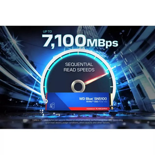 Western Digital WD Blue SN5100 2TB M.2 2280 PCIe Gen4 NVMe SSD — 7100MB/s Read 6700MB/s Write 5YR