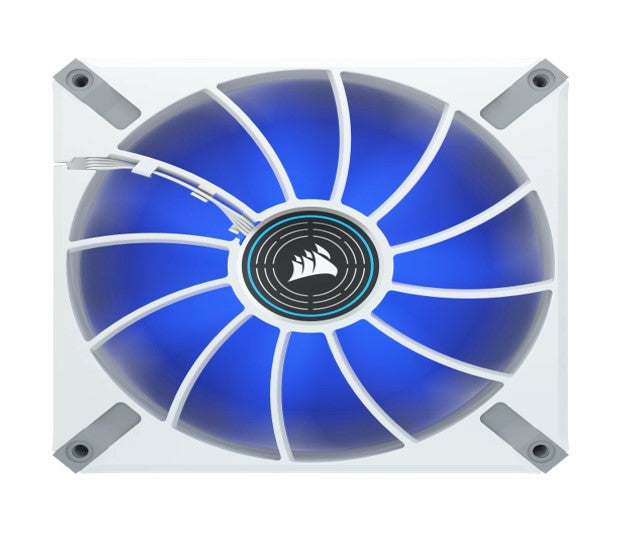 Corsair ML140 LED Elite White 140mm Magnetic Levitation Blue LED Fan with AirGuide — Single Pack White