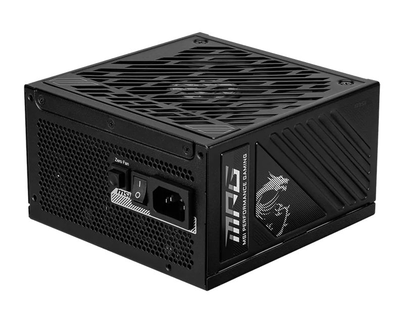 MSI MPG A1250GS PCIe5 1250W 80+ Gold Fully Modular ATX Power Supply 0 RPM Mode Active PFC