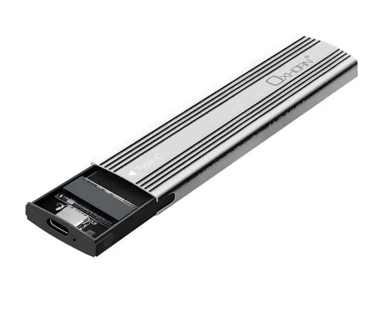 Oxhorn USB-C 3.2 Gen2 M.2 NVMe NGFF Enclosure 10Gbps B+M Key up to 4TB 2230-2280 Aluminium Silver Mac Windows 2YR Warranty