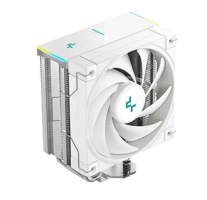 DeepCool AK400 Digital SE CPU Cooler with Status Display — ARGB LED 4 Heat Pipes LGA1851/1700/1200/115X AM5/AM4 White