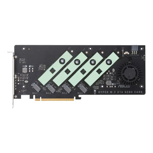 ASUS HYPER M.2 X16 GEN 5 Card PCIe 5.0/4.0 Supports 4x NVMe M.2 2242/2260/2280/22110 up to 512Gbps