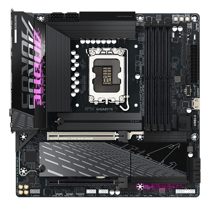 Gigabyte B860M A ELITE WIFI6E Micro-ATX Intel B860 LGA1851 Motherboard — DDR5 Wi-Fi 6E 3xM.2 8x USB 3.2