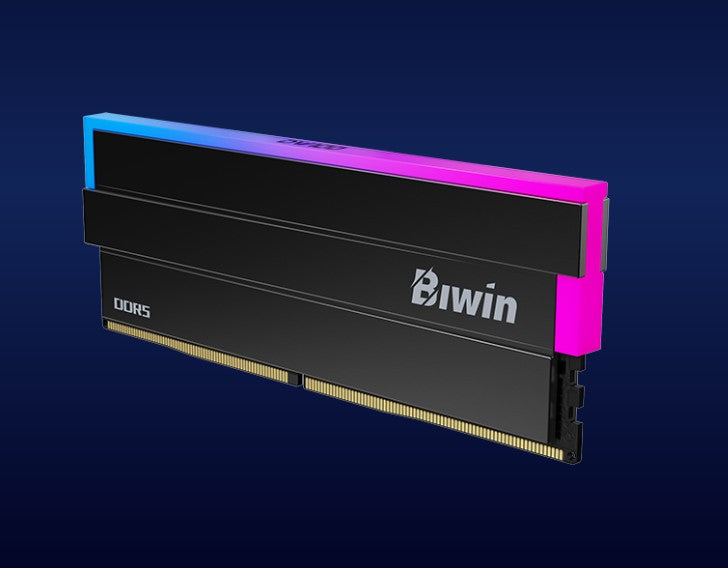 BIWIN DW100 RGB 32GB (2x16GB) DDR5-6000 CL30 UDIMM Desktop RAM Black — 1.35V