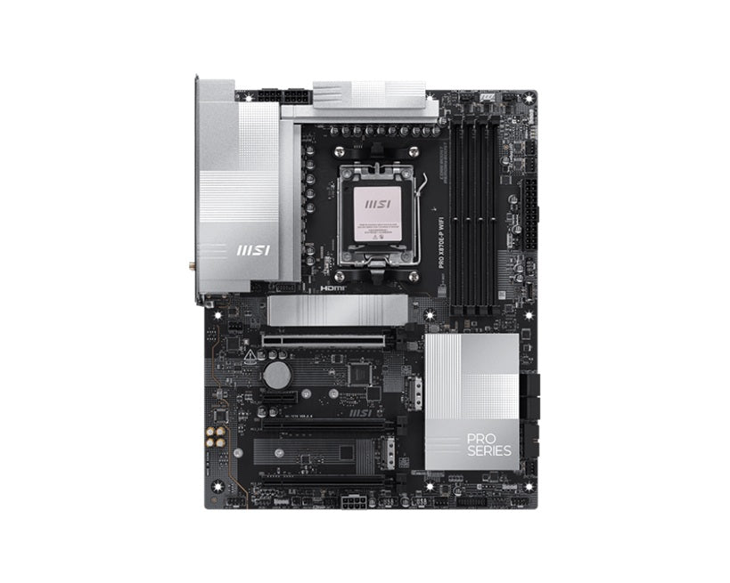 MSI PRO X870E-P WIFI ATX AMD AM5 Motherboard DDR5 8200MHz PCIe 5.0 M.2 Gen5 Wi-Fi 7 5G LAN USB4 Audio 7.1