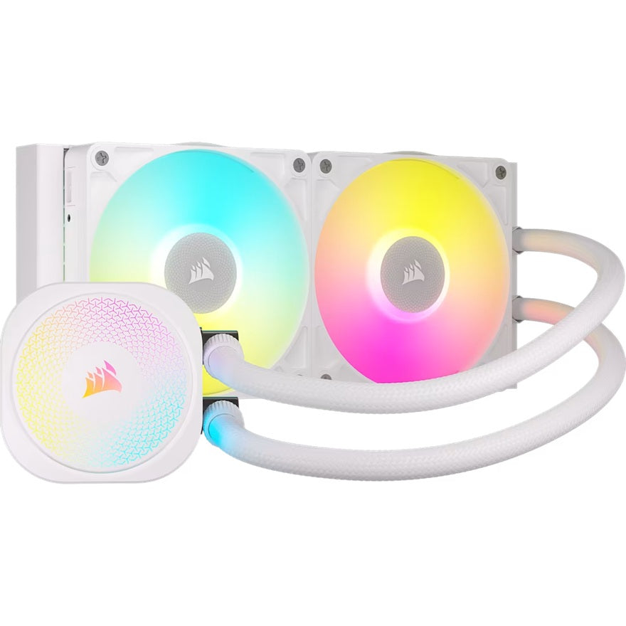 Corsair iCUE LINK TITAN 240 RX RGB AIO White 240mm Liquid CPU Cooler 73.5CFM 2100RPM Aluminum Rad Intel AMD