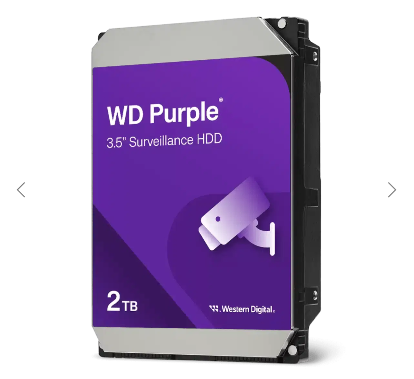 Western Digital WD Purple 2TB 3.5" Surveillance HDD SATA3 3yrs Limited Warranty