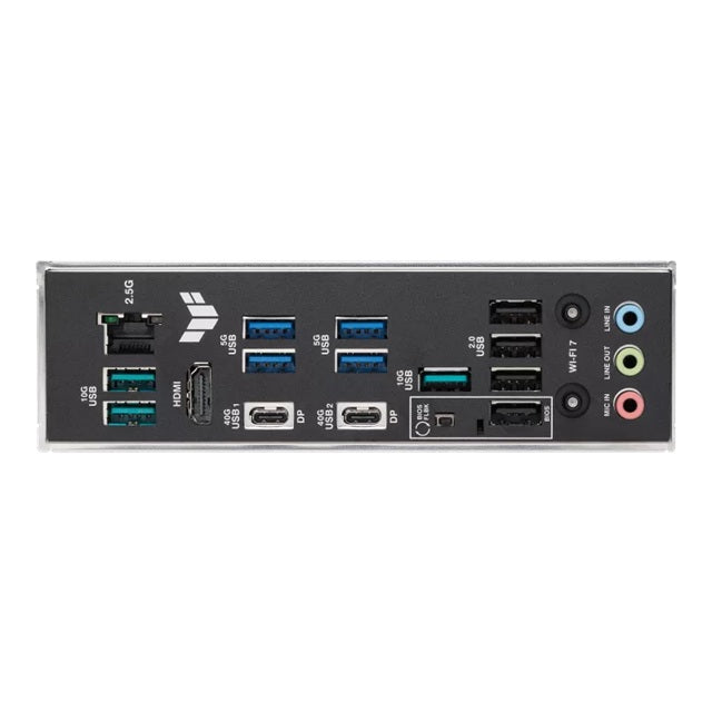 ASUS TUF GAMING X870E-PLUS WIFI7 ATX AMD AM5 Motherboard 4x DDR5 256GB 8000MHz PCIe 5.0 4x M.2 2.5GbE Wi-Fi 7 USB4 40Gbps