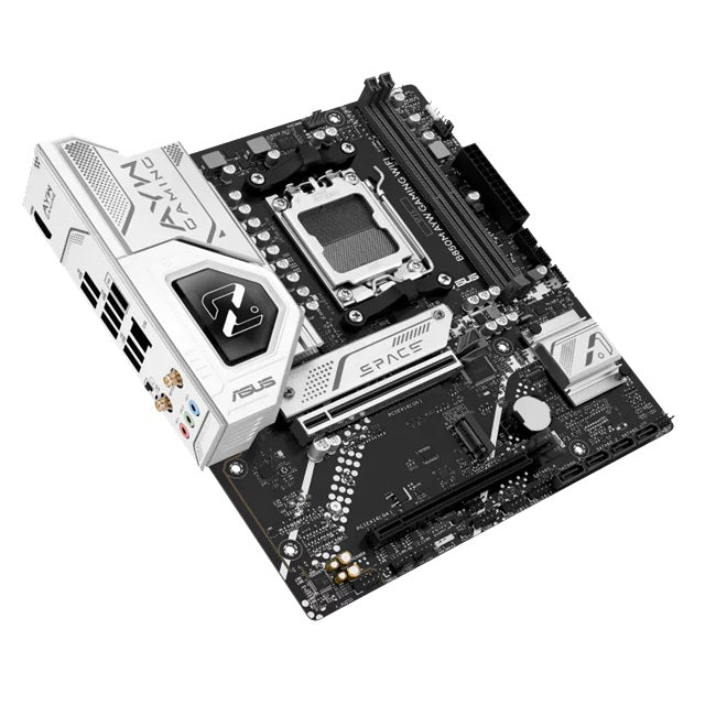 ASUS B850M AYW GAMING WIFI Micro-ATX AMD AM5 Motherboard 2x DDR5 128GB 8200MHz PCIe 5.0 2x M.2 Wi-Fi 6 2.5GbE USB