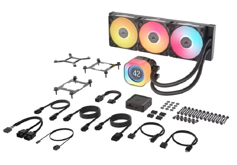 Corsair iCUE LINK TITAN 360 RX LCD Black 360mm AIO Liquid CPU Cooler LCD Pump 73.5CFM 2100RPM 36dB Intel AMD