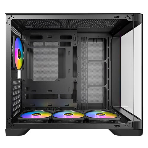 Antec C5 Curve ARGB Black ATX mATX Dual Chamber Tempered Glass Case 4x ARGB PWM Fans USB-C Mid-Tower