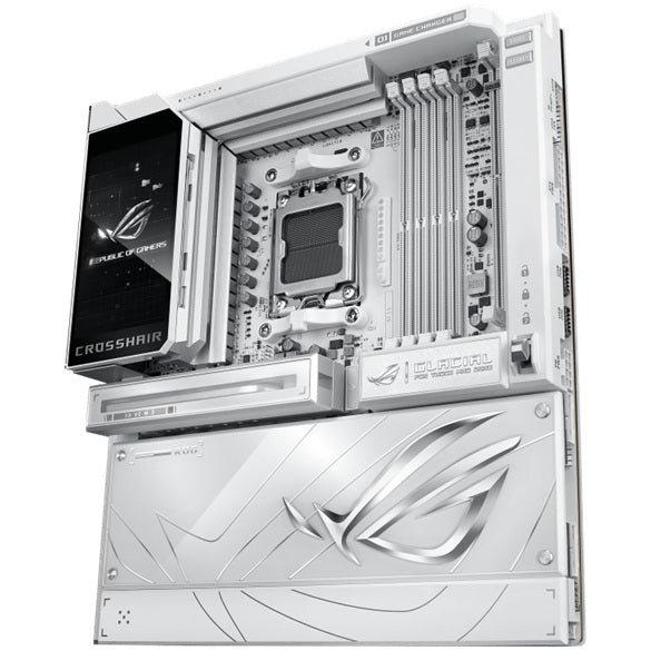 ASUS ROG CROSSHAIR X870E GLACIAL E-ATX AMD AM5 Motherboard DDR5 256GB PCIe 5.0 7x M.2 Wi-Fi 7 Dual 10GbE USB4