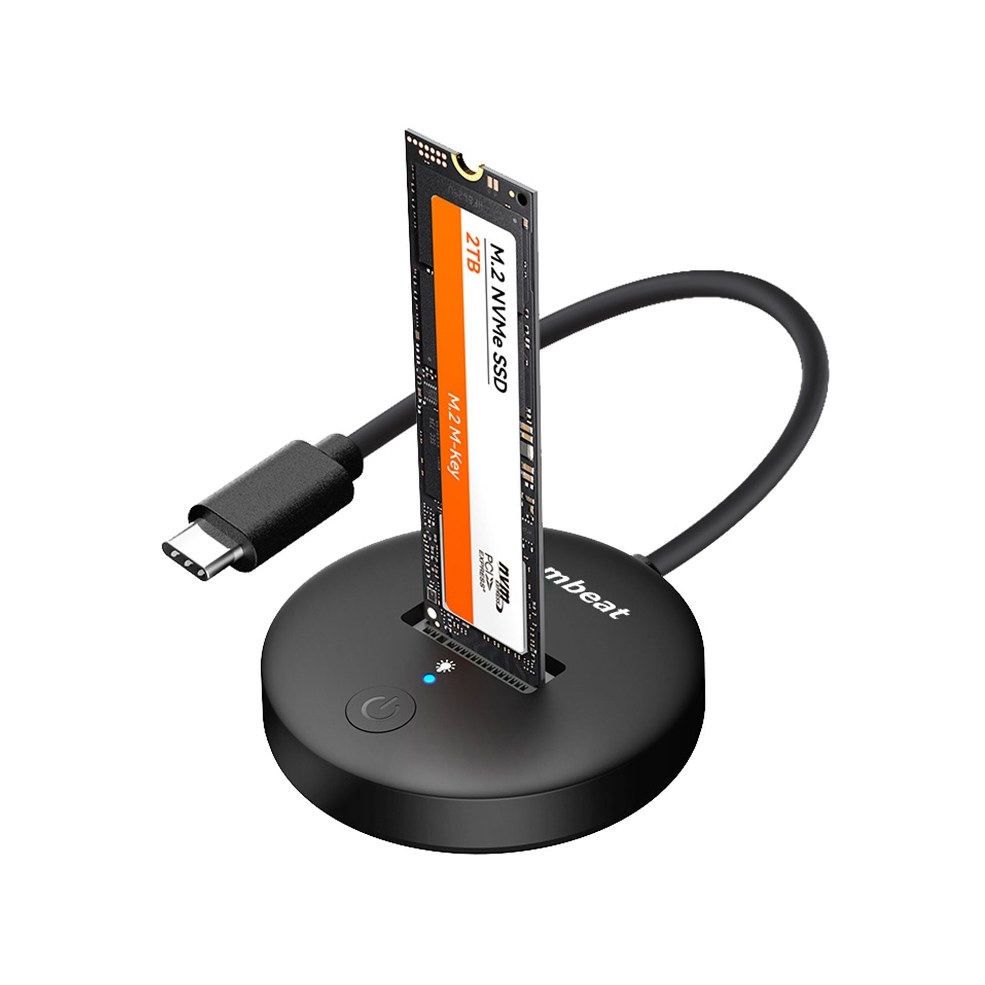 mbeat H1 USB 3.2 Gen2 10Gbps M.2 NVMe SATA SSD Mini Dock Black