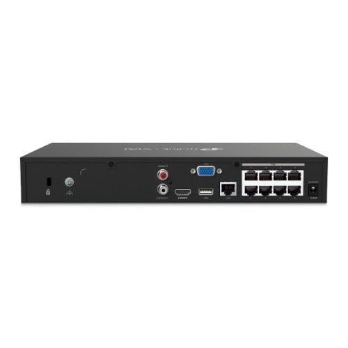 TP-Link VIGI NVR1008H-8P 8 Channel PoE+ Network Video Recorder — 53W PoE Budget 4K Output 16MP Decoding H.265+ (HDD Not Included)