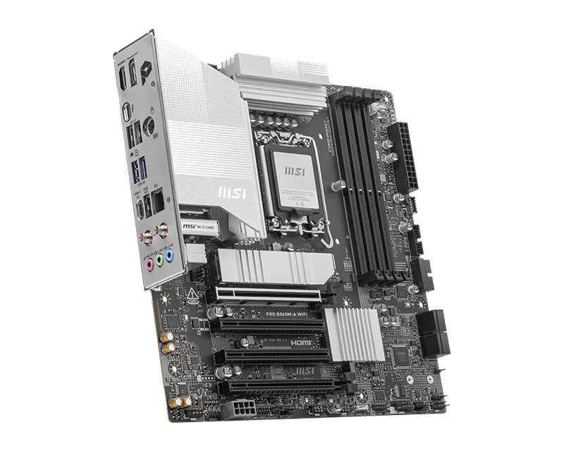 MSI PRO B860M-A WIFI Micro-ATX Intel B860 LGA1851 Motherboard — DDR5 Wi-Fi 7 4-Slot 3xM.2 PCIe 4.0