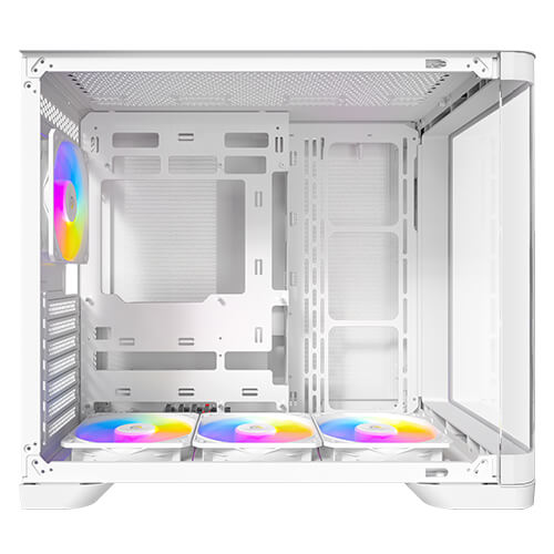 Antec C5 Curve ARGB White ATX mATX Dual Chamber Tempered Glass Case 4x ARGB PWM Fans USB-C