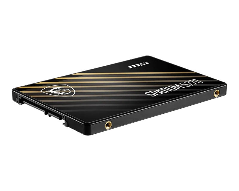 MSI SPATIUM S270 480GB 2.5" SATA III SSD — 500MB/s Read 450MB/s Write 3D NAND 250TBW 5YR