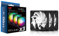 InWin LUNA AL120 120mm ARGB Case Fans 3-Pack AMD Bundle — High Airflow PWM RGB