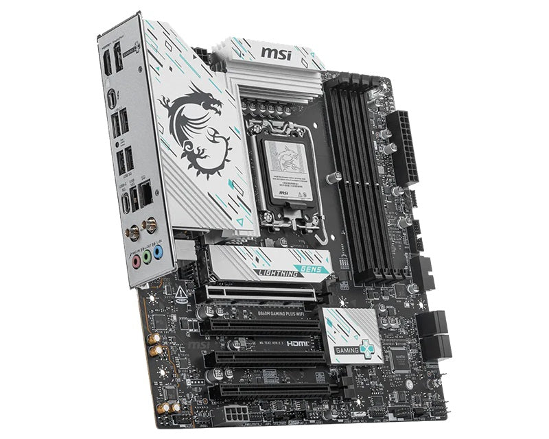 MSI B860M GAMING PLUS WIFI Micro-ATX Intel B860 LGA1851 Motherboard — DDR5 Wi-Fi 7 Killer 3xM.2 4-Slot