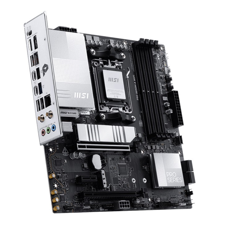 MSI PRO B850M-A WIFI Micro-ATX AMD AM5 Motherboard 4x DDR5 256GB PCIe x16 3x M.2 3x USB-C Wi-Fi 7