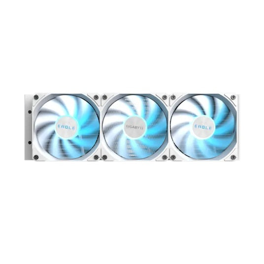 Gigabyte EAGLE 360 ICE White 360mm AIO Liquid CPU Cooler 3x120mm ARGB Fans 600-2000RPM Copper Pump Intel LGA1851/1700 AMD AM5/AM4