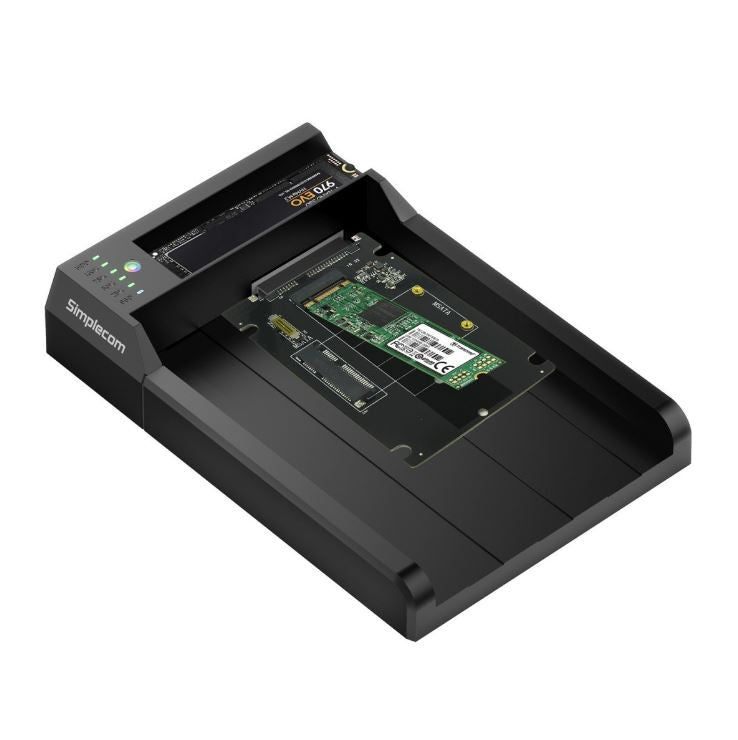 Simplecom SD570 NVMe M.2 and SATA HDD SSD Dual Bay Docking Station USB 3.2 Gen2 10Gbps Offline Clone