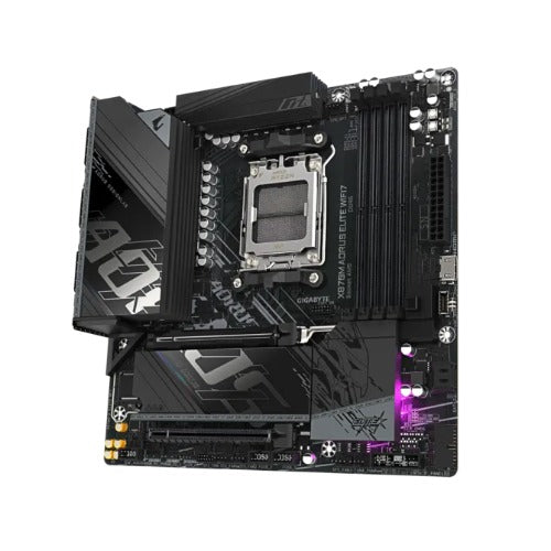 Gigabyte X870M AORUS ELITE WIFI7 Micro-ATX AMD AM5 Motherboard 4x DDR5 256GB PCIe 5.0 M.2 USB4 Wi-Fi 7 BT 5.4 5GbE