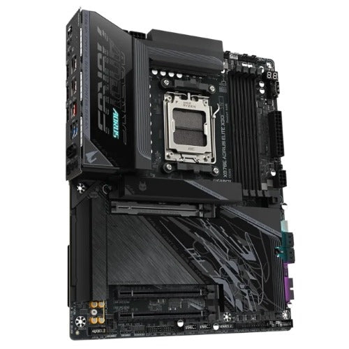 Gigabyte X870E AORUS ELITE X3D ATX AMD AM5 Motherboard 4x DDR5 256GB PCIe 5.0 M.2 USB4 Wi-Fi 7 5GbE Q-Flash