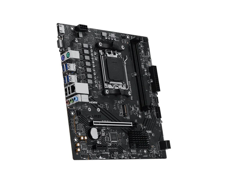 MSI PRO A620AM-B EVO ATX AMD AM5 Motherboard 2x DDR5 128GB PCIe 4.0 M.2 2x SATA HDMI VGA 2.5G LAN
