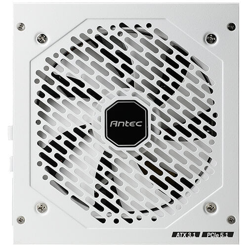 Antec NE1000G White 1000W 80+ Gold Fully Modular ATX 3.0 PCIe 5.0 120mm Silent Fan 10YR Warranty