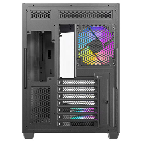 Antec C5 ARGB Black ATX mATX Seamless 270° Tempered Glass Case 7x ARGB PWM Fans USB-C Dual Chamber