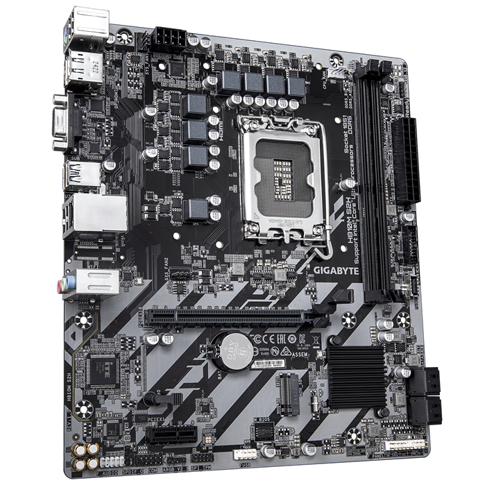 Gigabyte H810M S2H Intel H810 LGA1851 Micro-ATX Motherboard — DDR5 PCIe 4.0 M.2 4xSATA USB 3.2