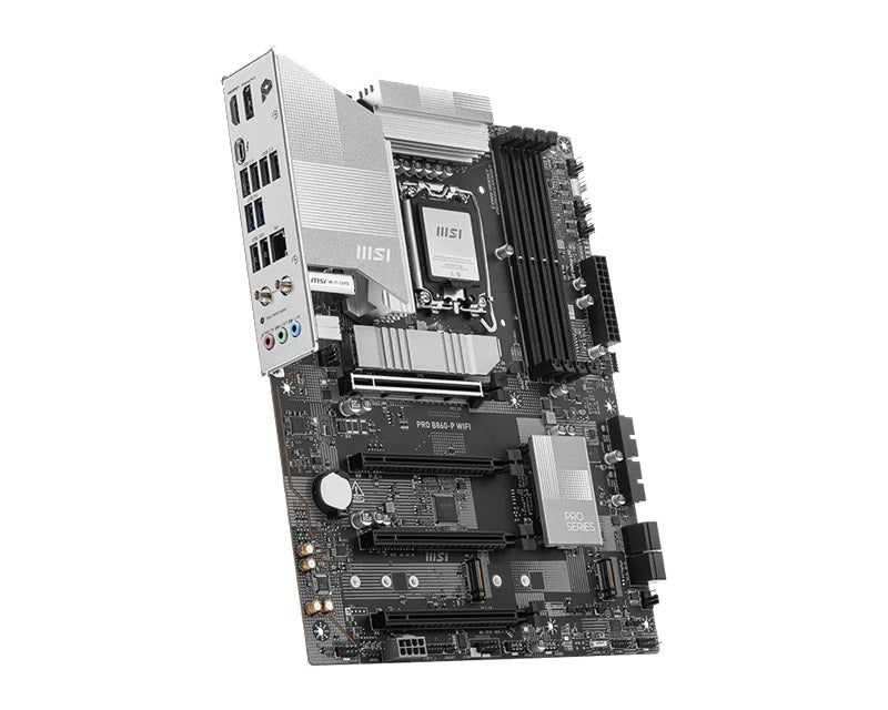 MSI PRO B860-P WIFI ATX Intel B860 LGA1851 Motherboard — DDR5 Wi-Fi 7 4-Slot 3xM.2 8x USB 2.0
