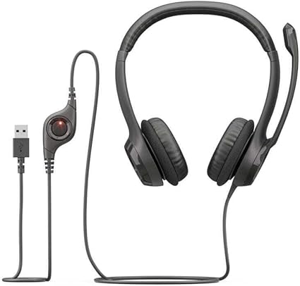 Logitech H390 USB Headset Adjustable,USB,2 Years Noise cancelling mic In-line audio controls